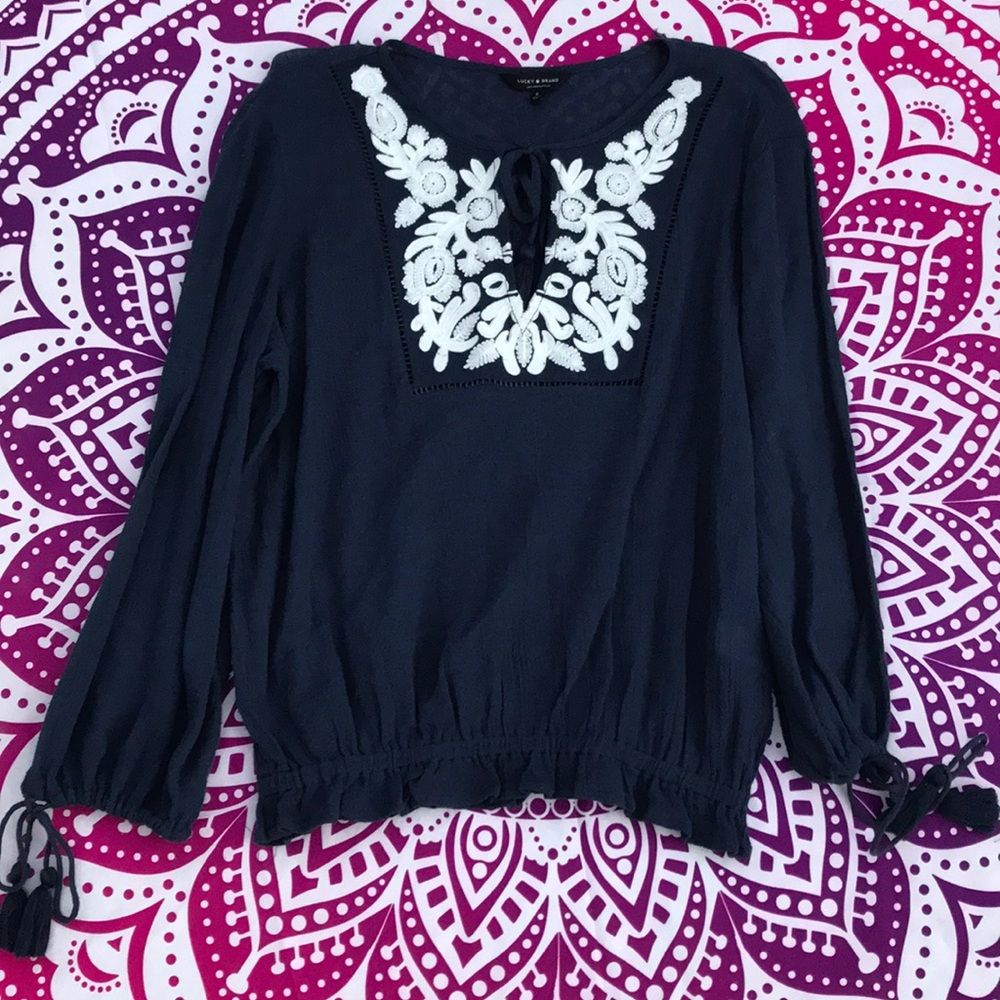 Lucky Brand Embroidered Blouse